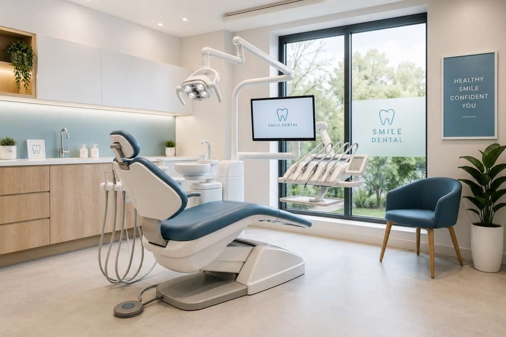 Modern treatment room at Element Dental Clinic